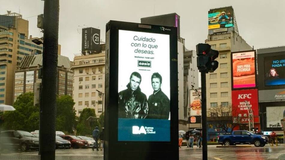 Anuncio de Oasis en Buenos Aires, Argentina. Foto: Instagram Oasis.