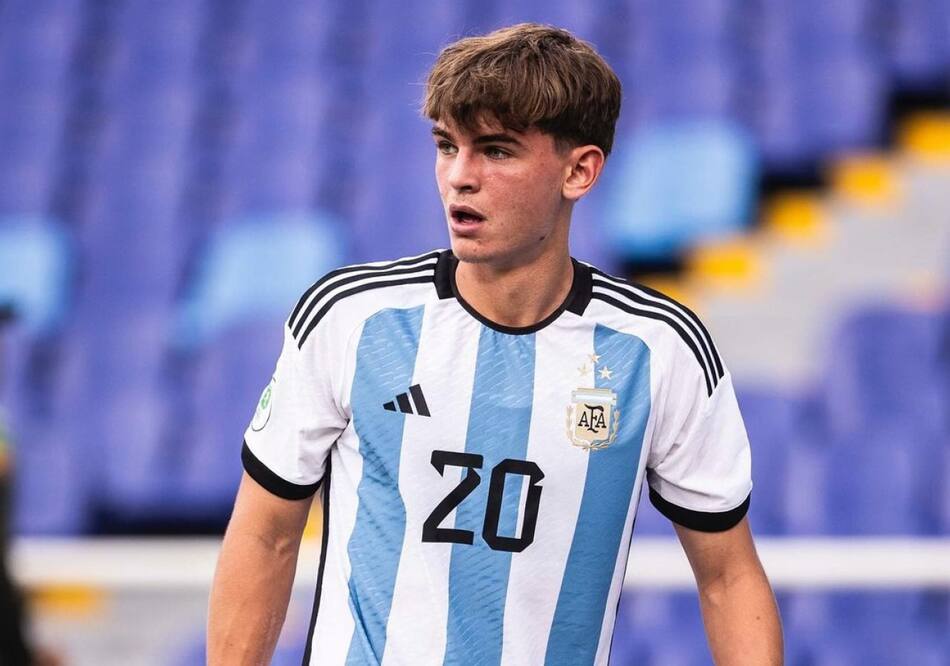 Nico Paz en la Selección Argentina. Foto: Instagram @nicopaz1o.