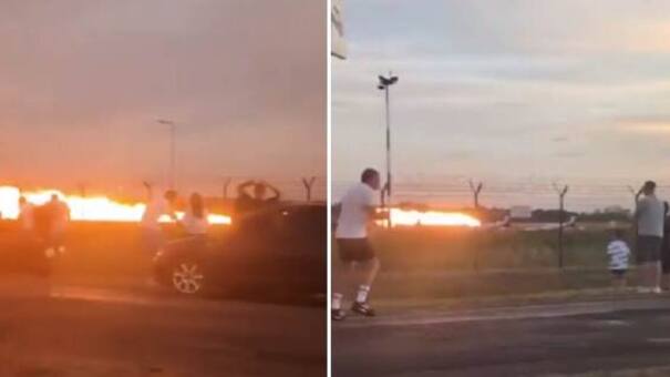 Un piloto murió al estrellar su avión F-16 durante entrenamientos de exhibición aérea en Polonia: el impactante video