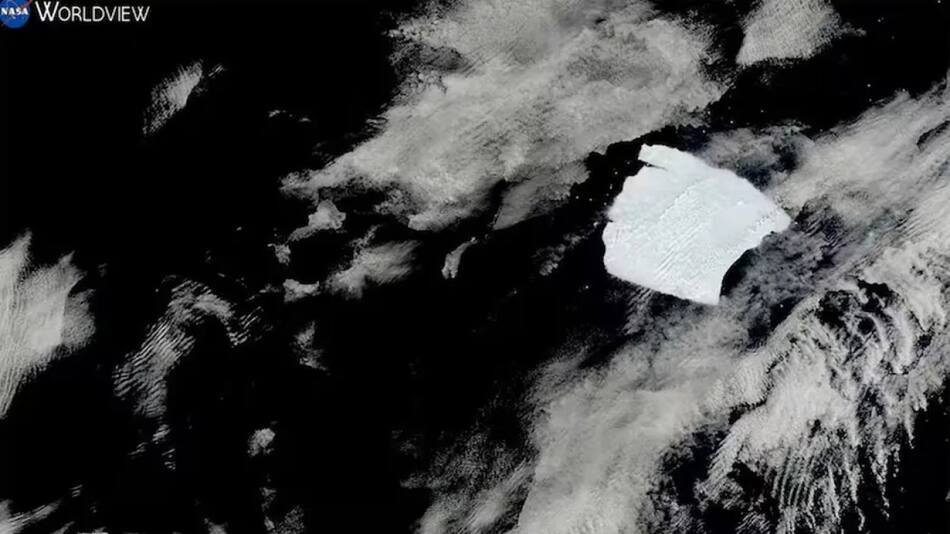 El iceberg A23a. Foto: NASA.