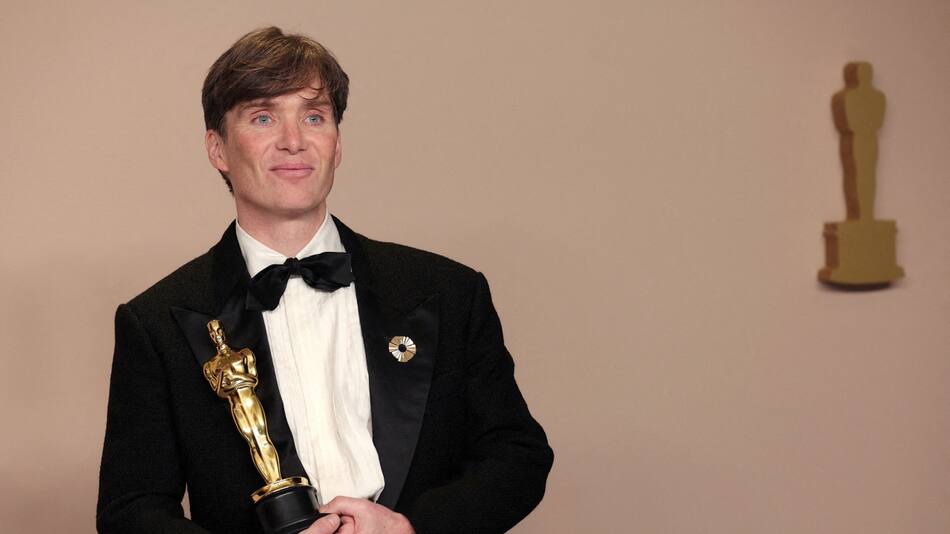 Cillian Murphy en los Oscars. Foto: Reuters.