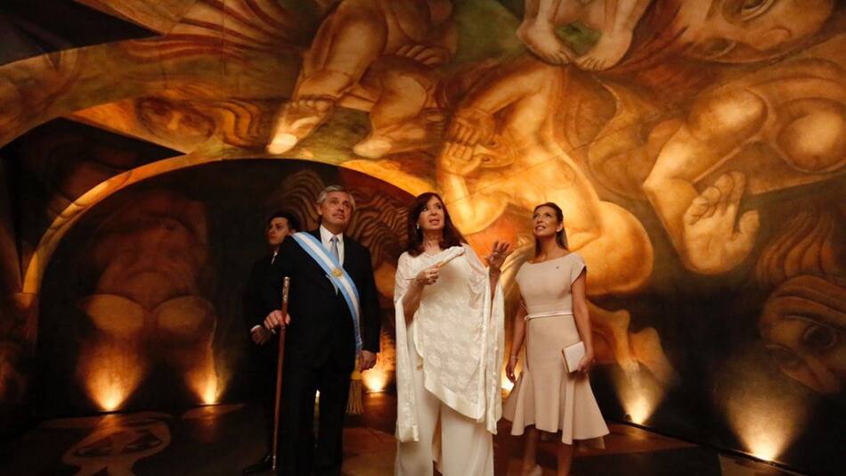 Cristina Fernández de Kirchner, Alberto Fernández y Fabiola Yañez