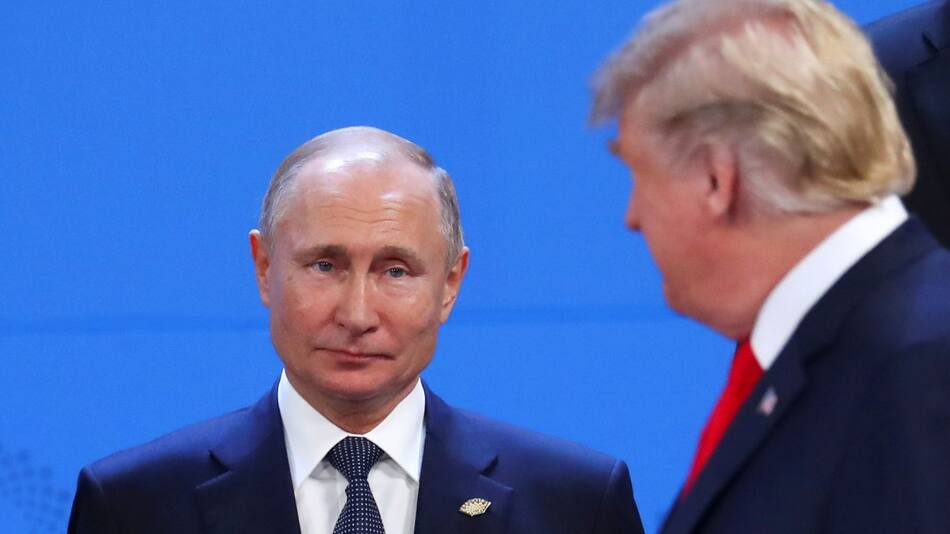 Los presidentes de EEUU y Rusia, Trump y Putin