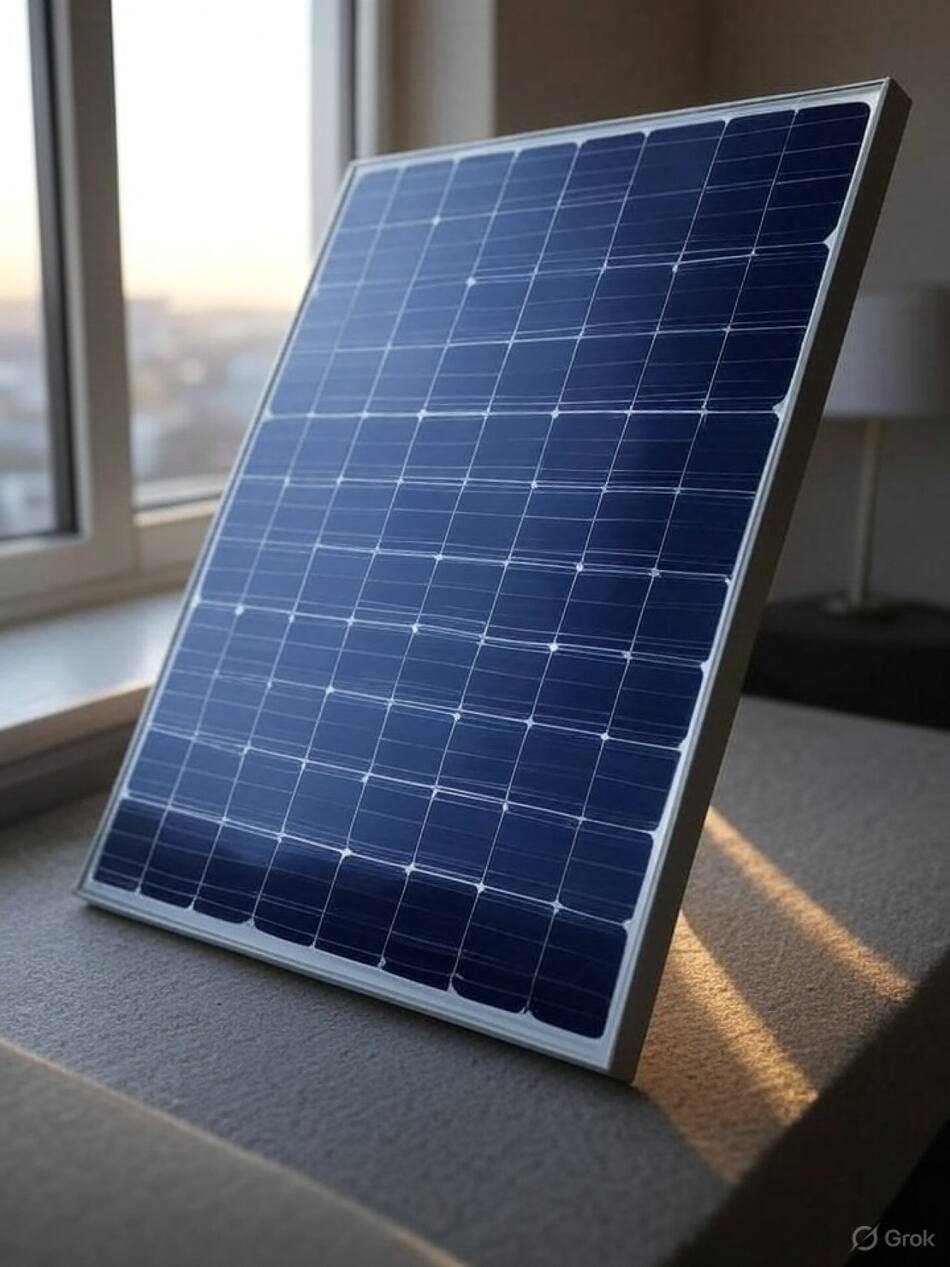 Panel solar radiante. Foto: Grok.