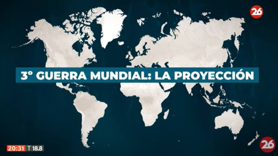Proyección de lo que sería una Tercera Guerra Mundial. Foto: Captura de video.