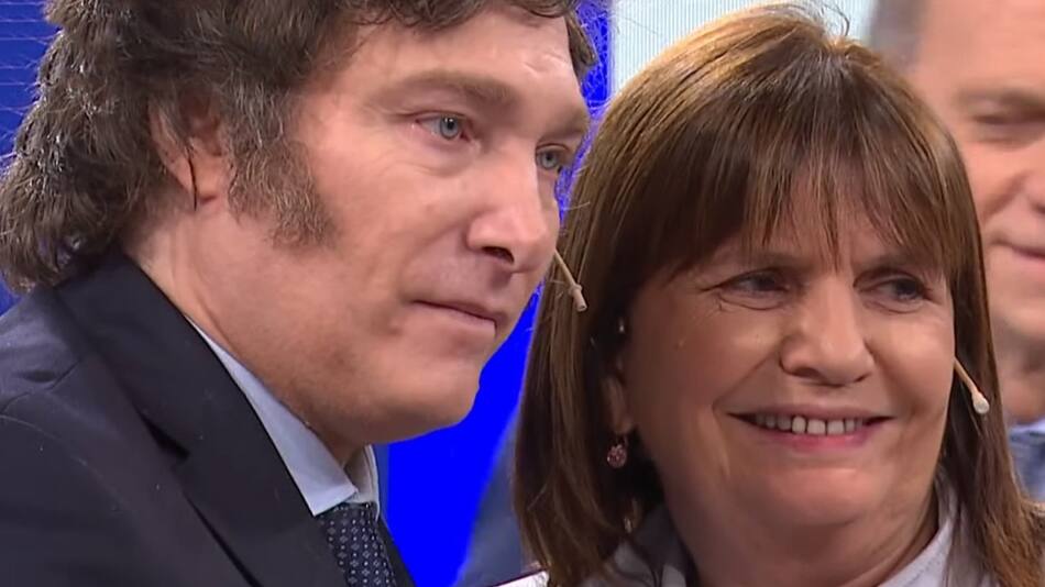 Javier Milei junto a Patricia Bullrich. Foto: NA.