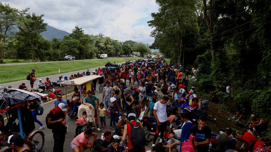 Migrantes que buscan asentarse en Estados Unidos. Foto: Reuters.