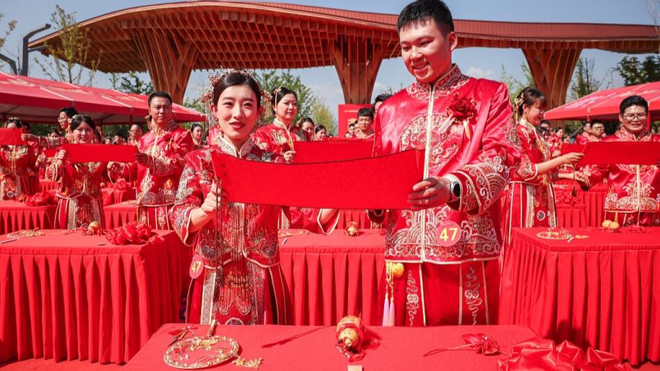 Boda masiva en China. Fuente: Reuters