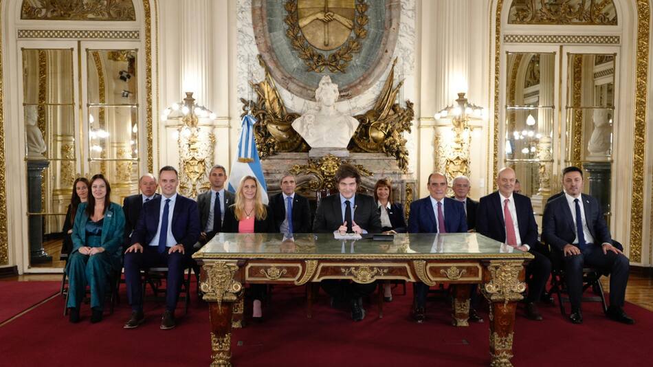 Cadena nacional de Javier Milei. Foto: presidencia