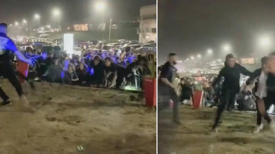 Avalancha humana de jóvenes para colarse en boliche de Pinamar