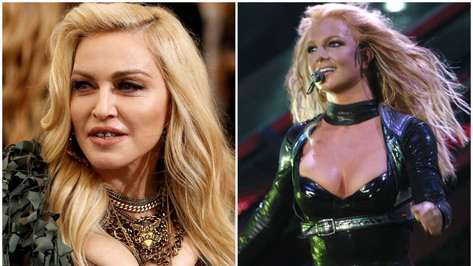 Madonna y Britney Spears. Fotos: NA.