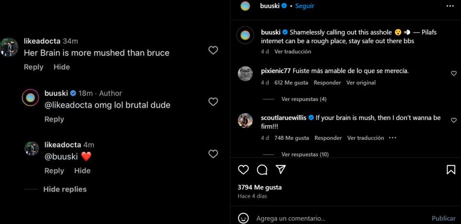 El enojo de Tallulah.