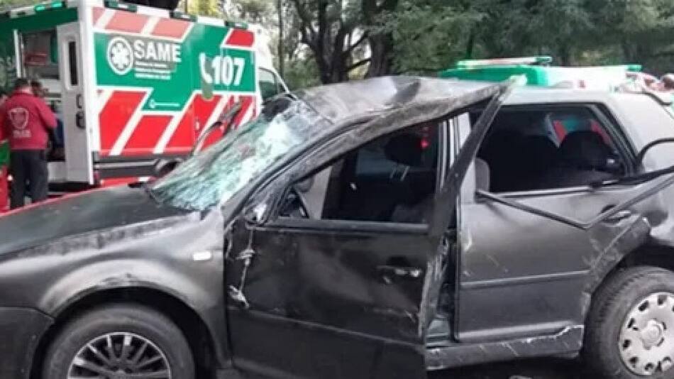Accidente de tránsito en Palermo en el Viernes Santo. Foto: NA.
