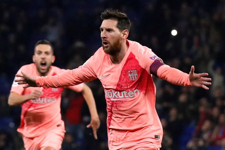 Festejo de Lionel Messi en el Barcelona (Reuters)