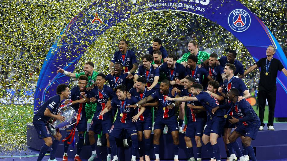 Paris Saint Germain, campeón de la Champions League. Foto: REUTERS/Kai Pfaffenbach.