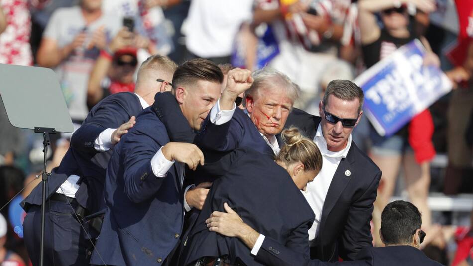 Atentado contra Donald Trump. Foto: EFE