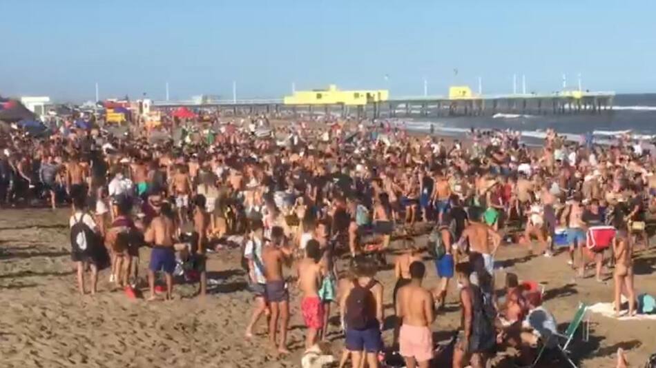 Caos en las playas de Pinamar