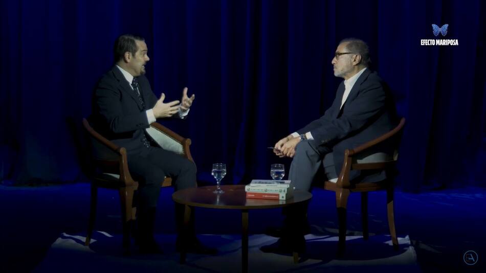 Jorge Argüello conversó con Romain Nadal, embajador de Francia en Argentina. Foto: Captura.