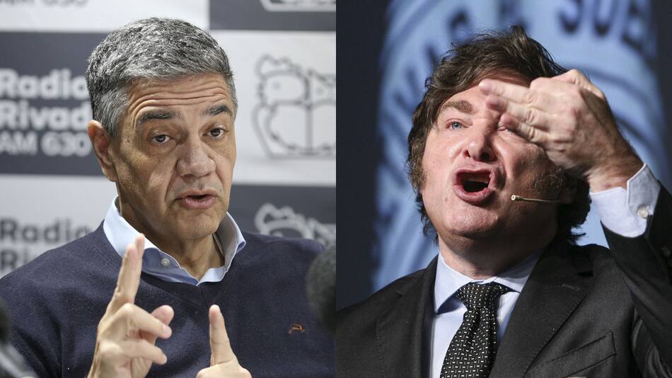 Jorge Macri y Javier Milei. Foto: NA (Damián Dopacio)