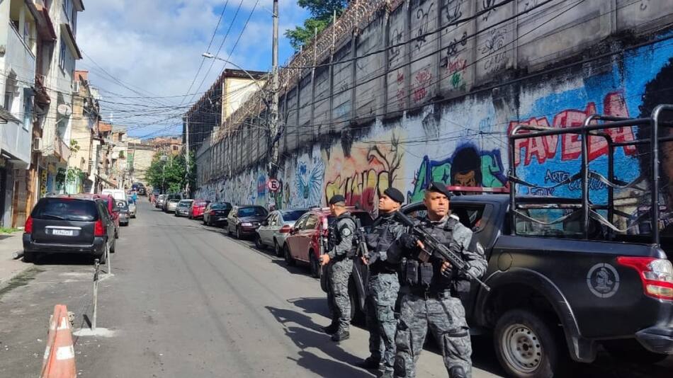 Operativo de la policía de Brasil contra el Comando Vermelho. Foto. Reuters.