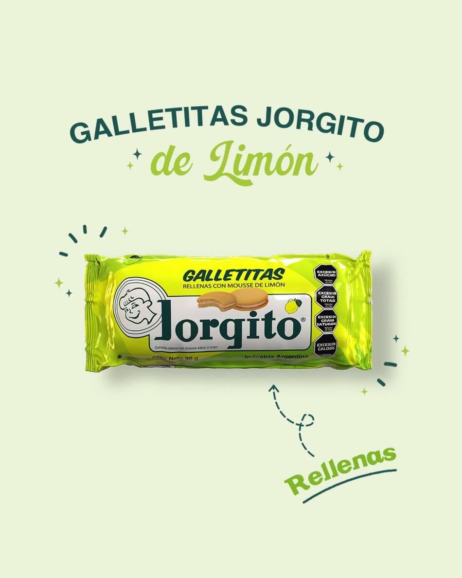 Galletitas Jorgito sabor limón. Foto Instagram @jorgito_alfajor