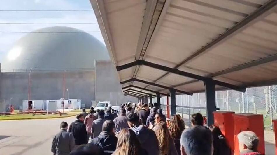 Movilización de trabajadores de Atucha.