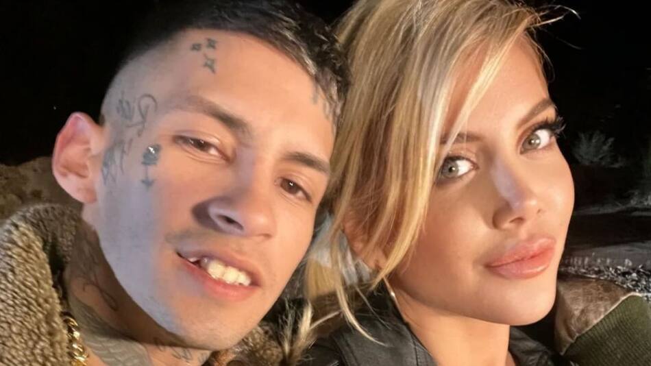 Wanda Nara y L-Gante. Foto X @Lushiano_