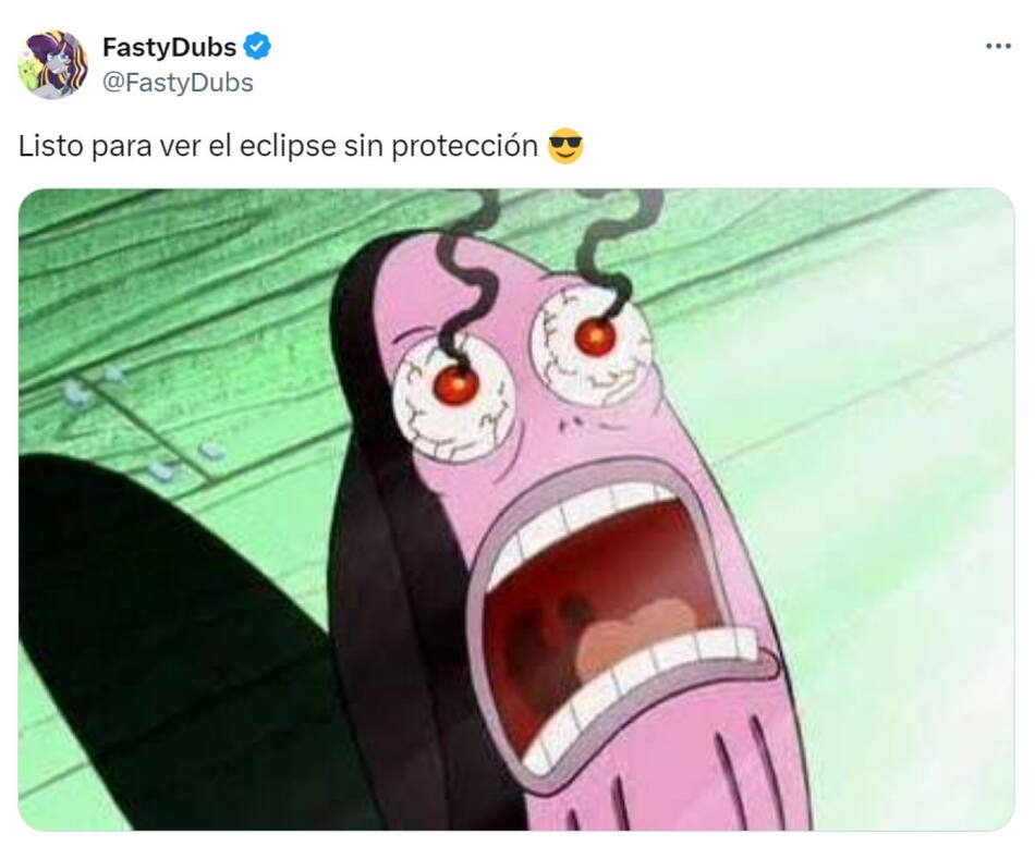Memes sobre el eclipse solar. Foto: X.
