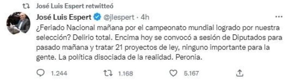 Tuit por feriado nacional