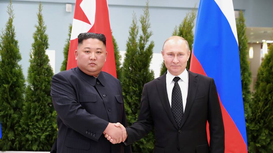 Kim Jong-un y Vladimir Putin. Foto: Reuters.