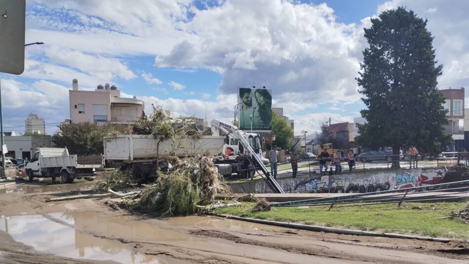 Temporal en Bahía Blanca. Foto: Canal 26