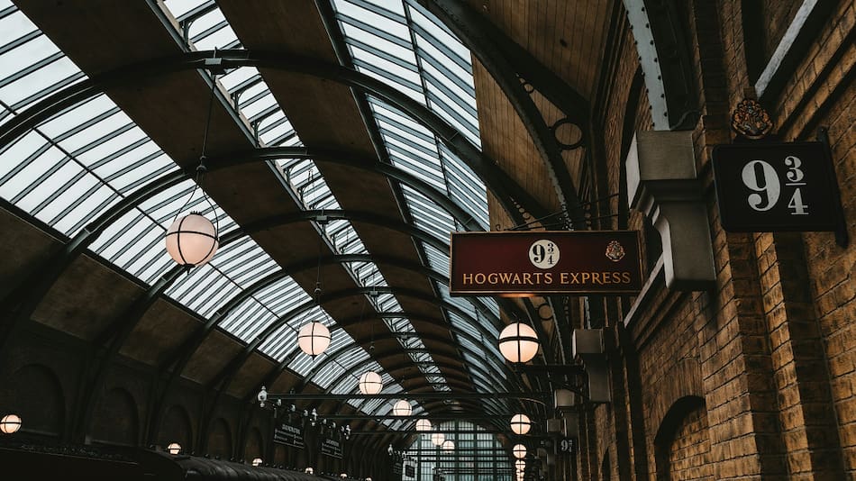 El emblemático andén del Expreso de Harry Potter.