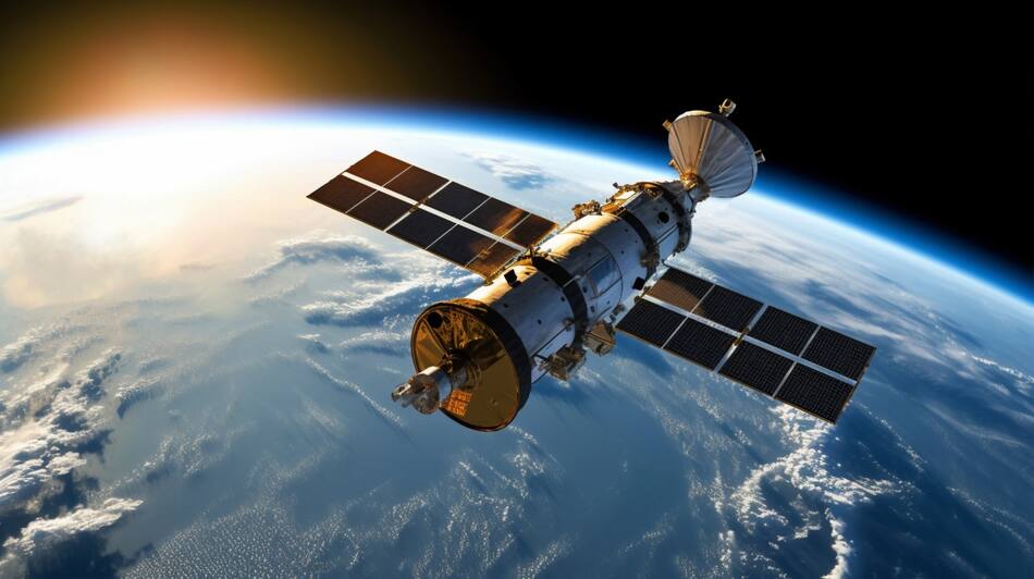 Satélite en el espacio. Foto: Freepik