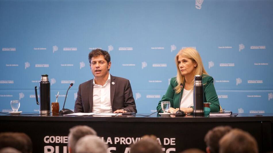 Conferencia de prensa de Axel Kicillof. Foto: prensa