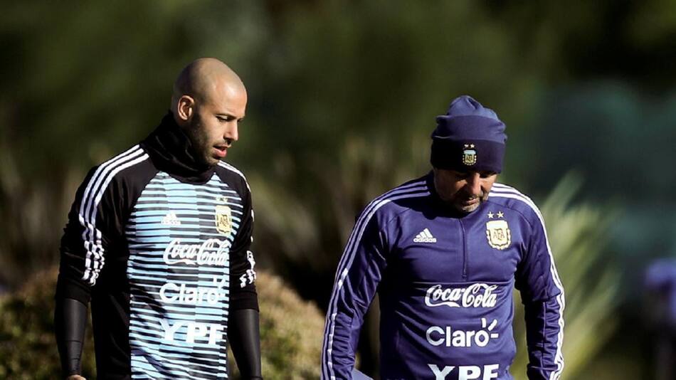 Mascherano, Sampaoli, Selección Argentina, Mundial Rusia 2018, fútbol, Reuters
