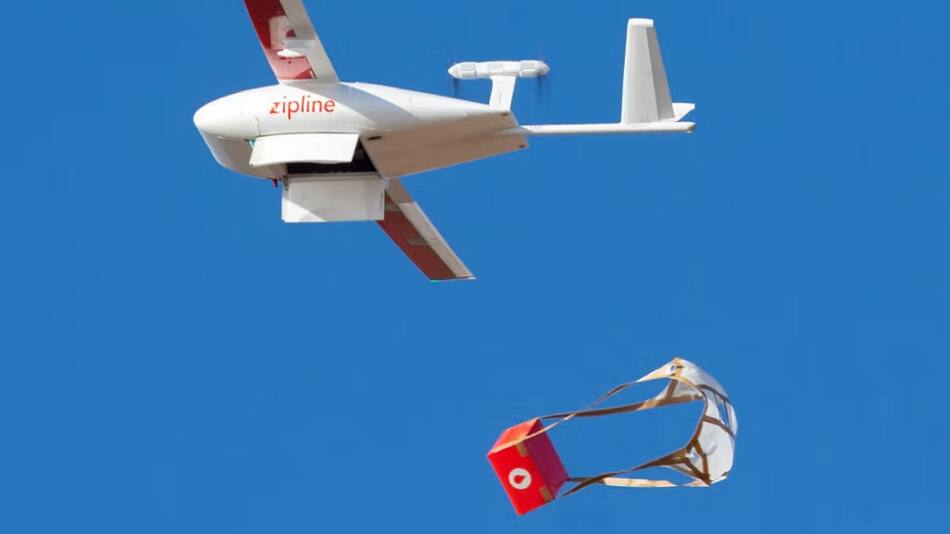 El dron delivery de Zipline. Foto: Gentileza Zipline.