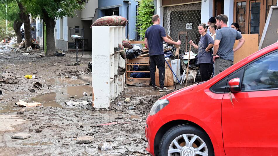 Temporal en Bahía Blanca. Foto: NA (José Scalzo)