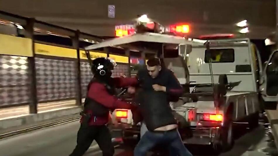 Pelea entre borrachos en Juan B. Justo.