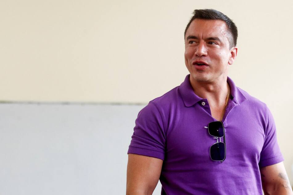 Daniel Noboa fue reelegido presidente de Ecuador. Foto: Reuters/David Diaz Arcos