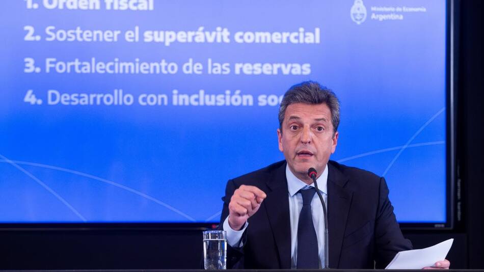 Sergio Massa, durante el anuncio de las nuevas medidas. Foto: NA.