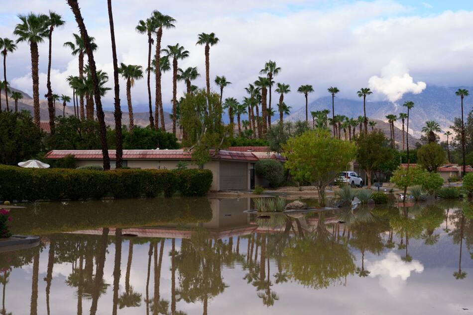 Tormenta Hillary en Estados Unidos. Foto: EFE.