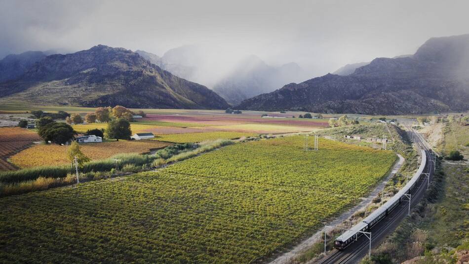 El paisaje del recorrido del tren "Pride of Africa". Foto: Trenes de lujo.