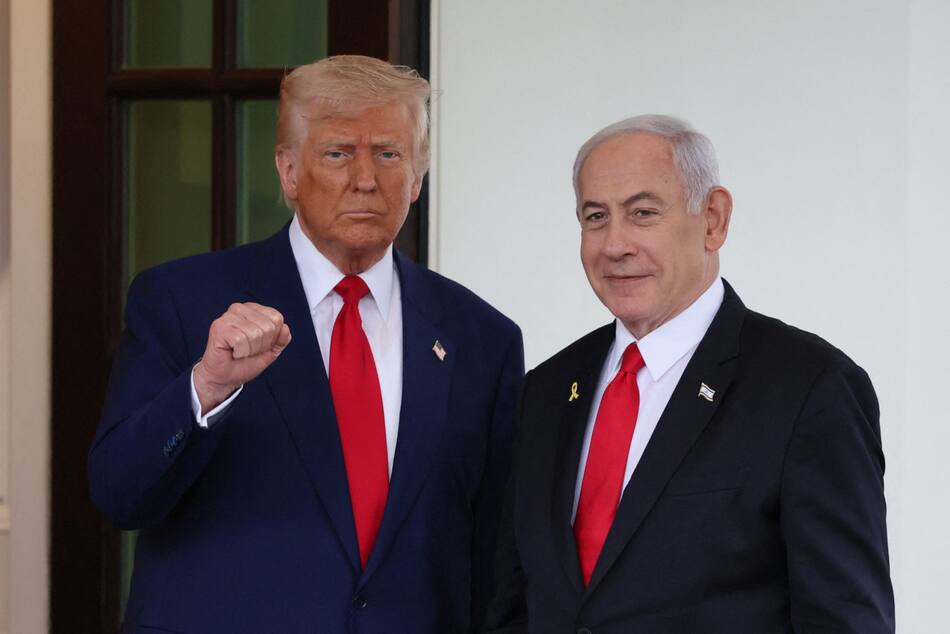 Donald Trump junto a Benjamín Netanyahu. Foto: Reuters/Leah Millis.