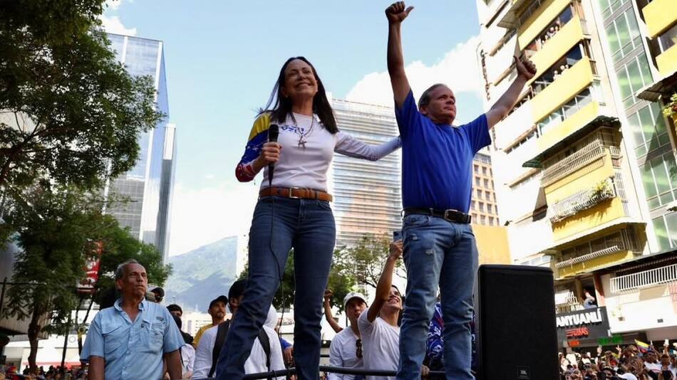 Juan Pablo Guanipa y María Corina Machado. Foto: Instagram juanpguanipa.