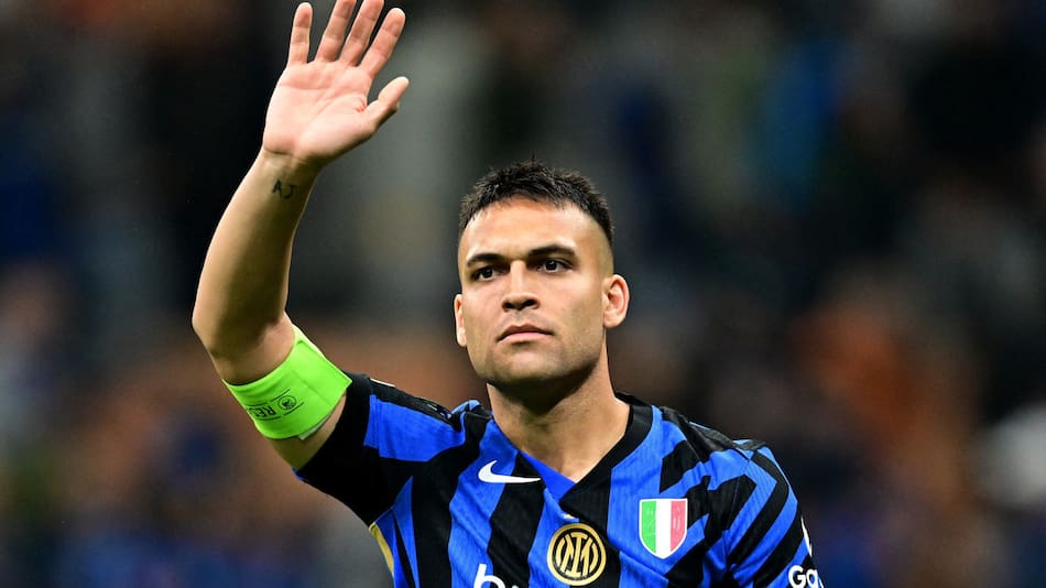 Lautaro Martínez, el único finalista argentino en la Champions League. Foto: Reuters/Daniele Mascolo