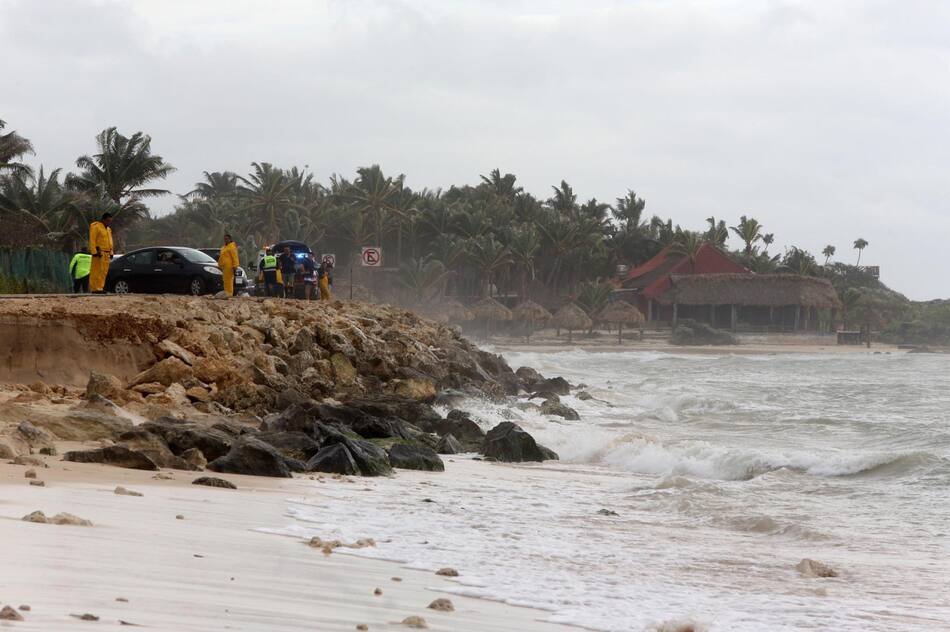 Paso del Huracán Beryl en México. Foto: EFE
