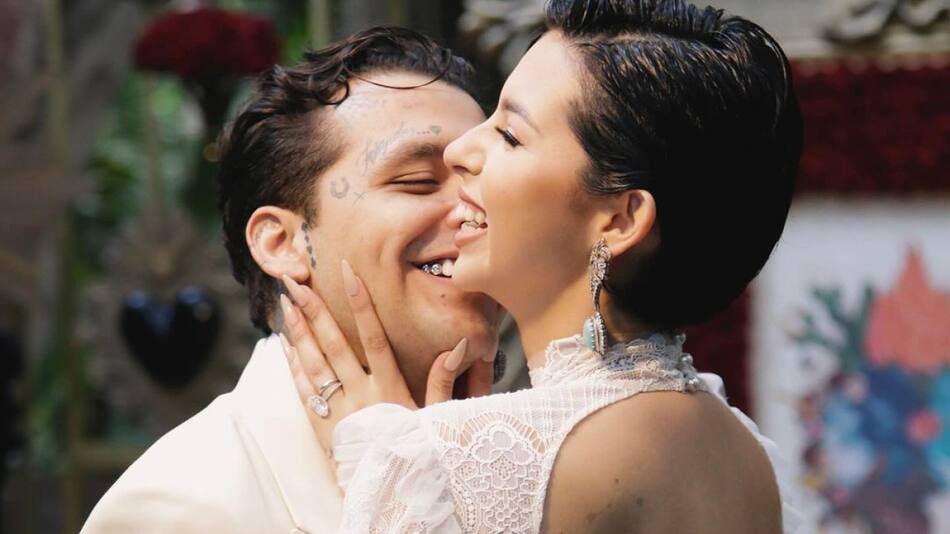 Ángela Aguilar y Christian Nodal. Foto: Reuters.
