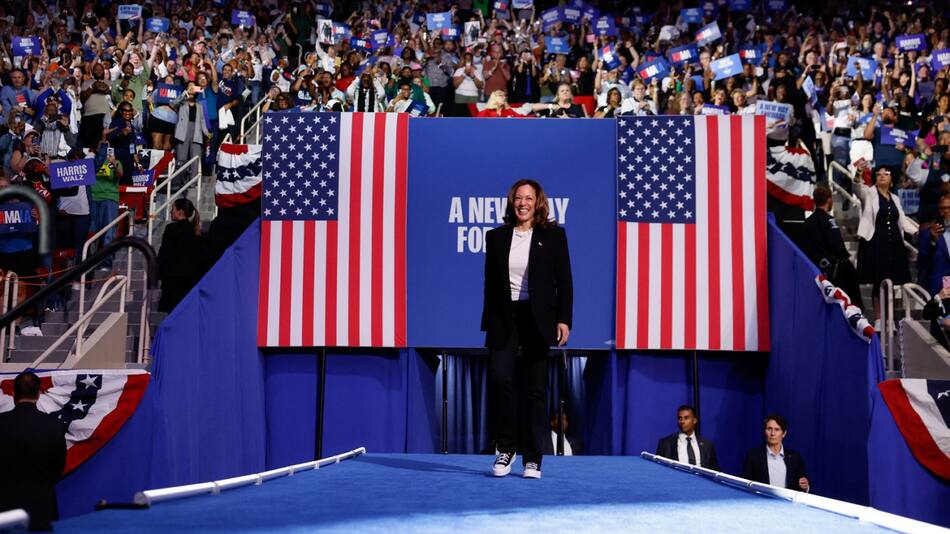 Kamala Harris, candidata a presidenta de Estados Unidos. Foto: Reuters