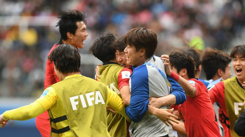 El festejo de Corea del Sur en el Mundial Sub 20. Foto: Télam.