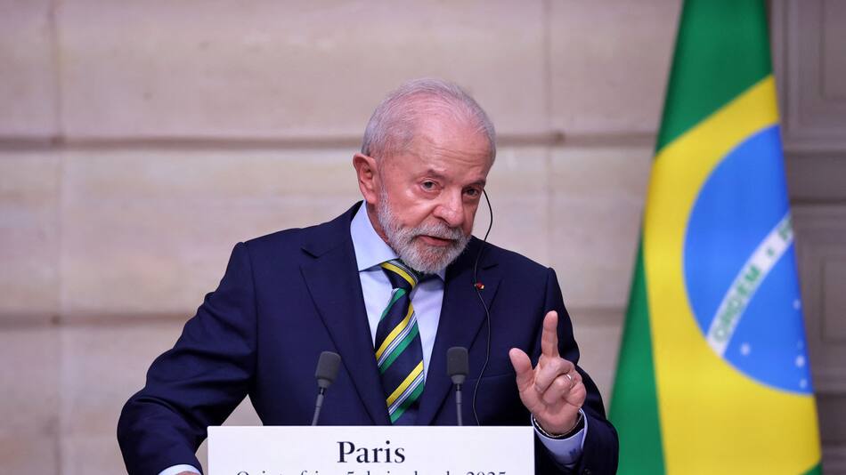 Lula da Silva ya firmó el decreto para la Ley de Reciprocidad en los aranceles contra EE.UU. Foto: Reuters/Petit Tesson.